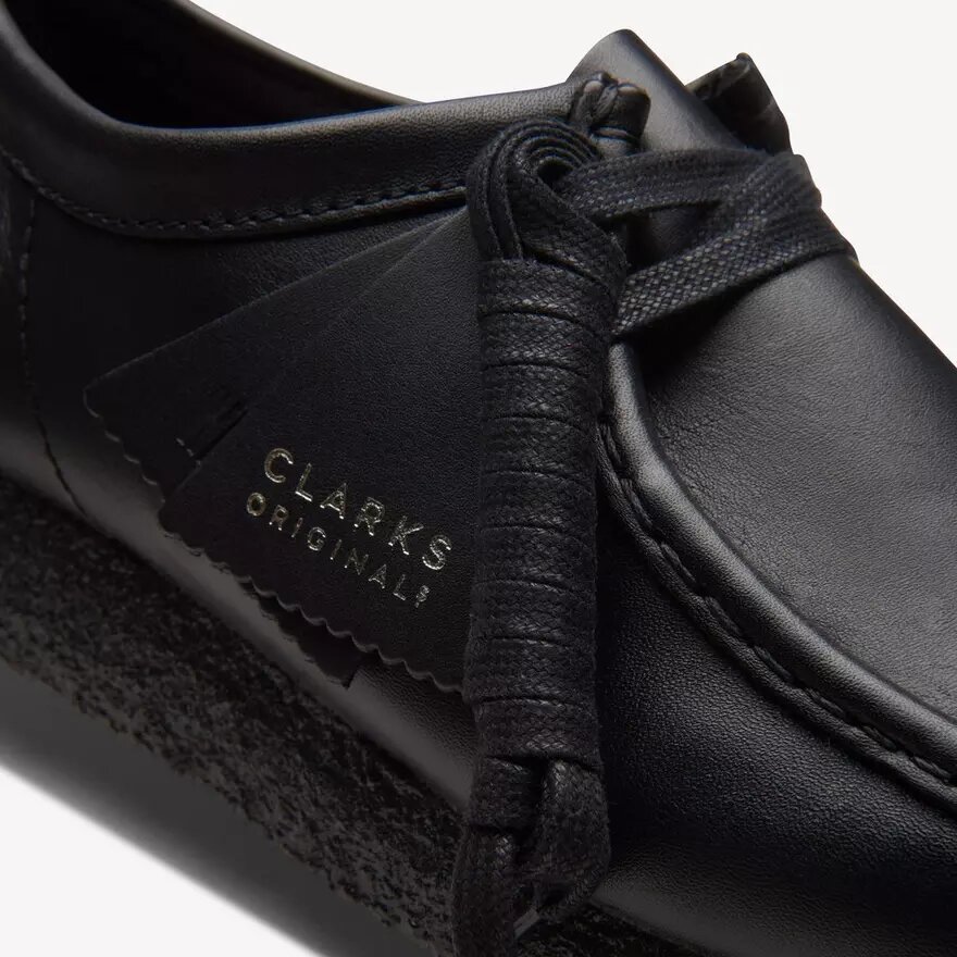 Wallabee™-skor i svart läder för herr Wallabee™-skor i svart läder för herr