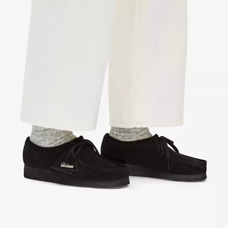 Wallabee™-skor i svart mocka för dam Wallabee™-skor i svart mocka för dam