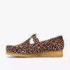 Wallabee T-bar-skor med leopardmönster för dam Wallabee T-bar-skor med leopardmönster för dam
