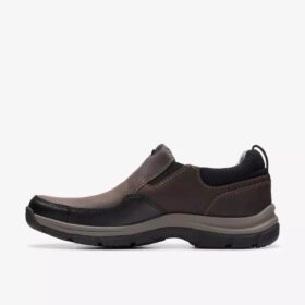 Walpath Step loafers i mörkbrunt läder för herr