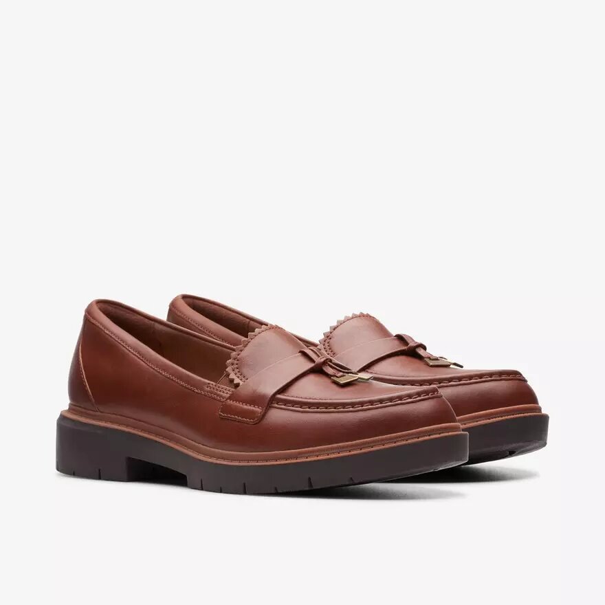 Westlynn Bella-Loafers i brunt läder för damer Westlynn Bella-Loafers i brunt läder för damer