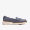 Westlynn Bella-Loafers i denimblått läder för damer Westlynn Bella-Loafers i denimblått läder för damer