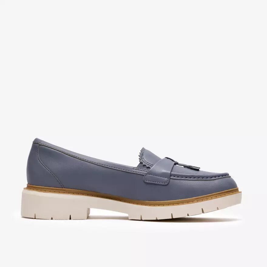 Westlynn Bella-Loafers i denimblått läder för damer Westlynn Bella-Loafers i denimblått läder för damer