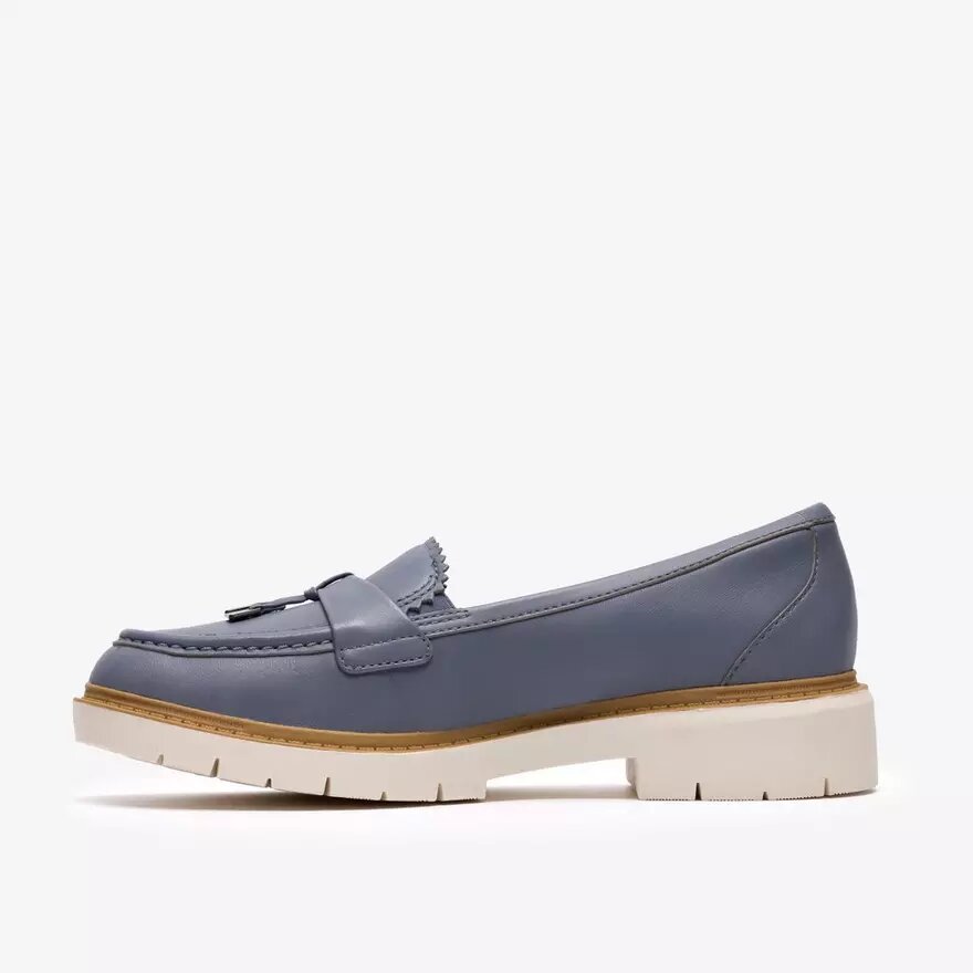 Westlynn Bella-Loafers i denimblått läder för damer Westlynn Bella-Loafers i denimblått läder för damer