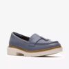 Westlynn Bella-Loafers i denimblått läder för damer Westlynn Bella-Loafers i denimblått läder för damer