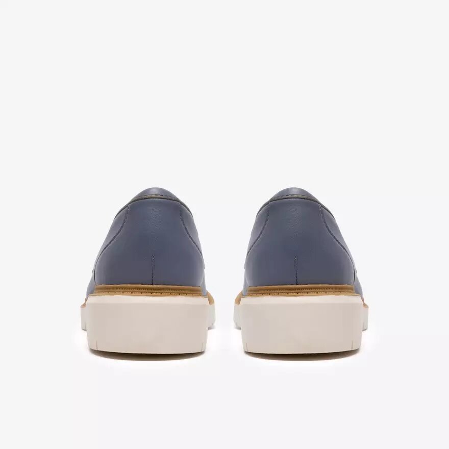 Westlynn Bella-Loafers i denimblått läder för damer Westlynn Bella-Loafers i denimblått läder för damer
