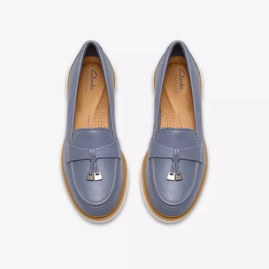 Westlynn Bella-Loafers i denimblått läder för damer Westlynn Bella-Loafers i denimblått läder för damer
