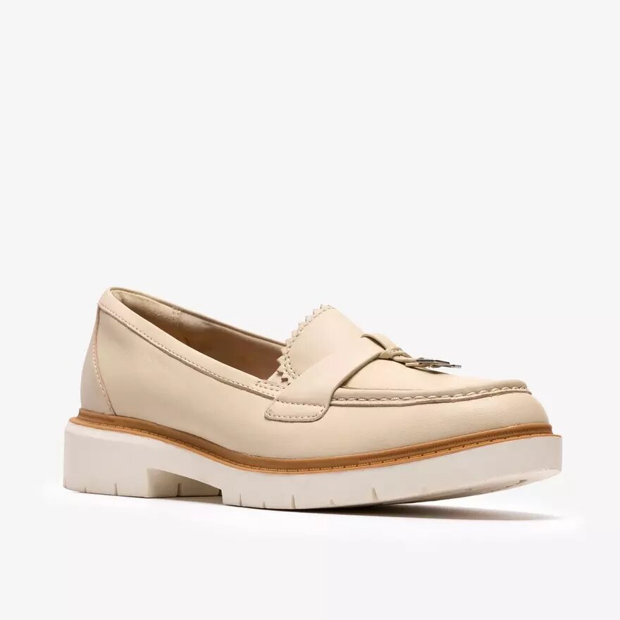 Westlynn Bella-Loafers i krämfärgat läder för dam Westlynn Bella-Loafers i krämfärgat läder för dam