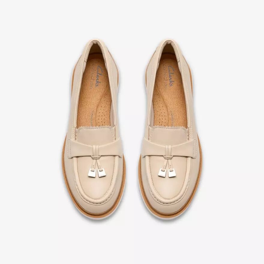 Westlynn Bella-Loafers i krämfärgat läder för dam Westlynn Bella-Loafers i krämfärgat läder för dam