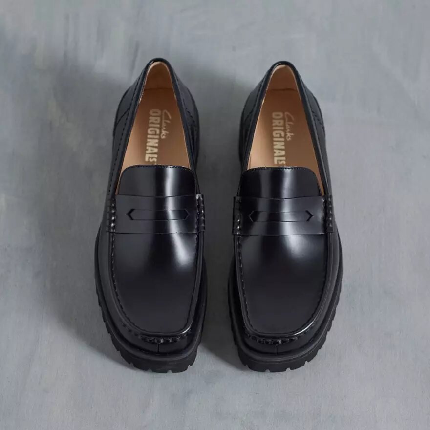 Yukoner Penny – svarta läders Loafers för herr Yukoner Penny – svarta läders Loafers för herr