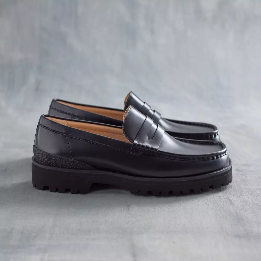 Yukoner Penny – svarta läders Loafers för herr Yukoner Penny – svarta läders Loafers för herr
