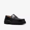 Yukoner Penny – svarta läders Loafers för herr Yukoner Penny – svarta läders Loafers för herr
