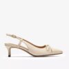 Zarey Bow – pumps i krämfärgat läder för damer Zarey Bow – pumps i krämfärgat läder för damer
