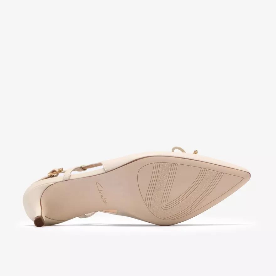 Zarey Bow – pumps i krämfärgat läder för damer Zarey Bow – pumps i krämfärgat läder för damer