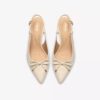 Zarey Bow – pumps i krämfärgat läder för damer Zarey Bow – pumps i krämfärgat läder för damer