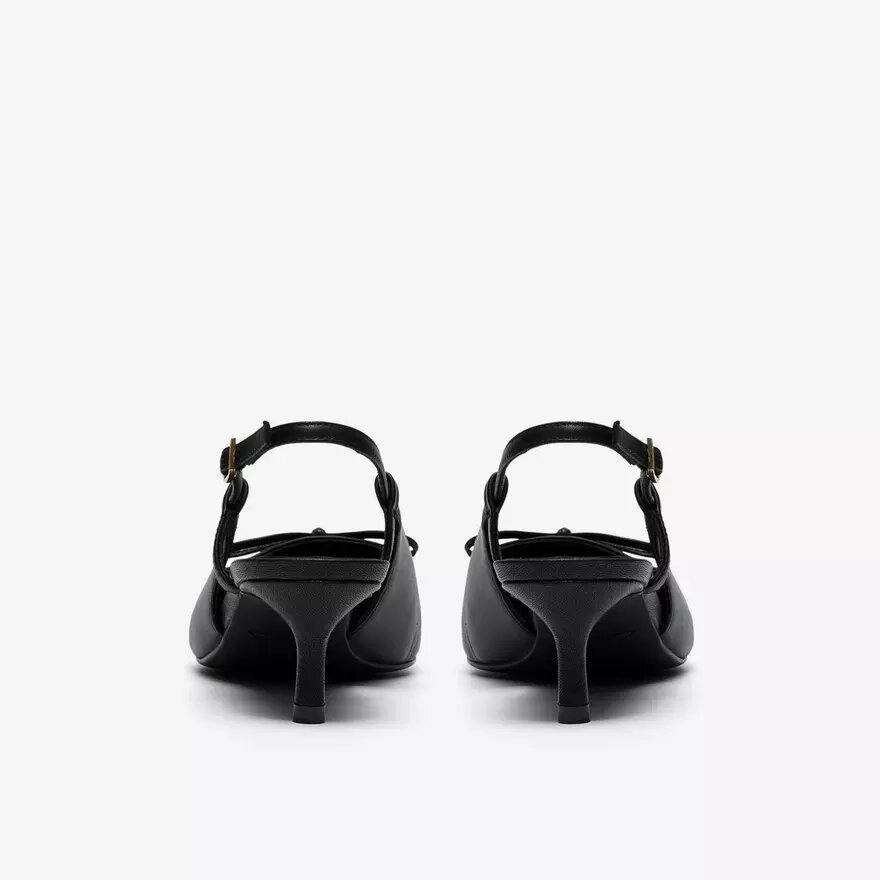 Zarey Bow – svarta läderpumps för damer Zarey Bow – svarta läderpumps för damer